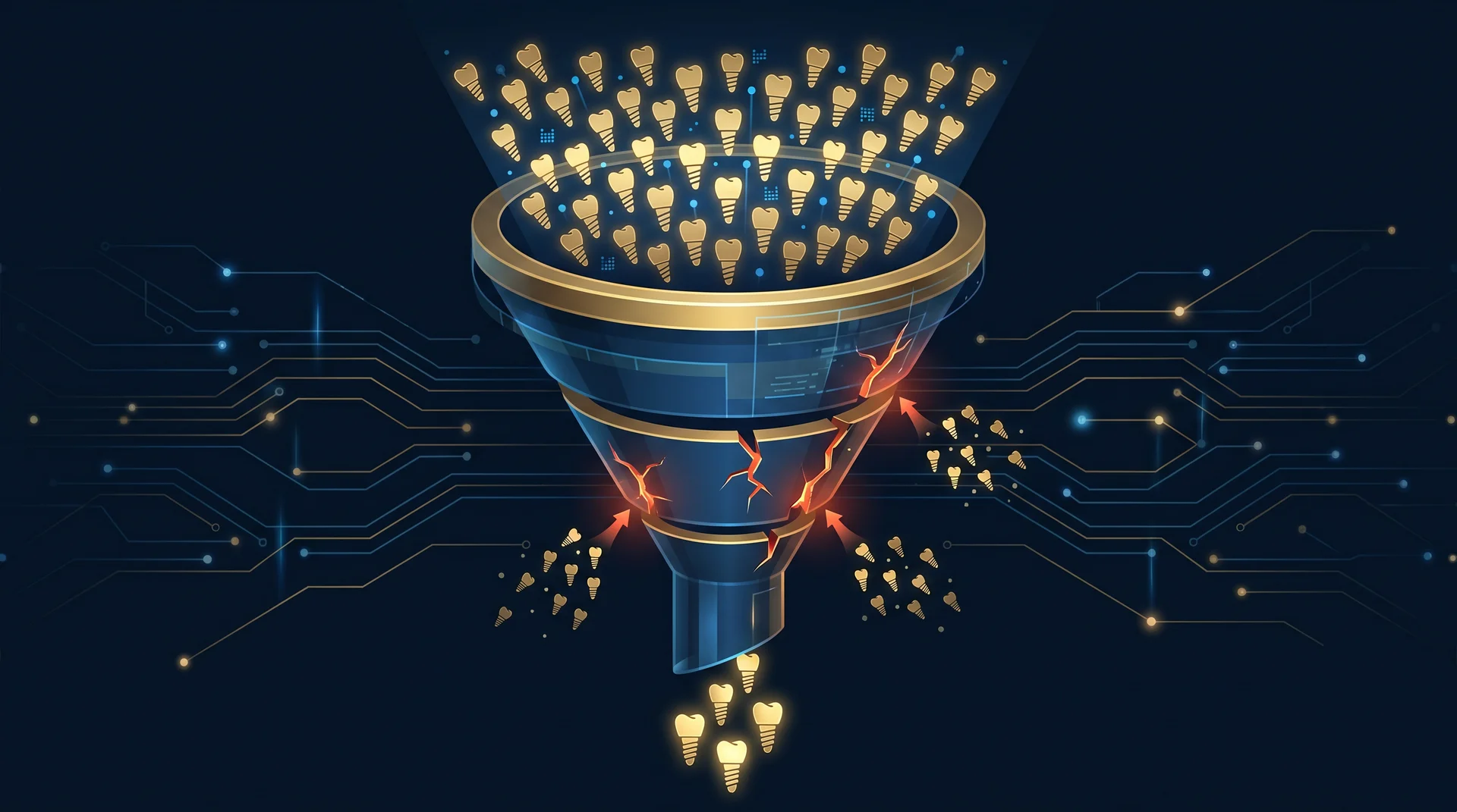 Por que clínicas de implantodontia perdem 93% dos leads (e como reverter)